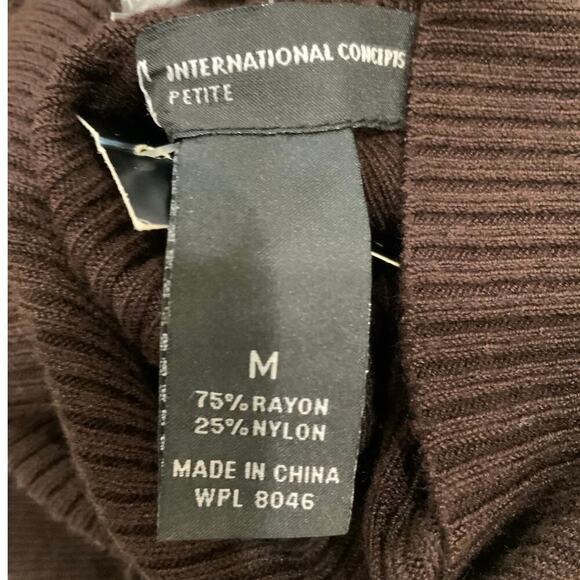 INC International Concept Sweater Women M Knit Tunic Mock Belted Casual Pullover - Picture 6 of 9